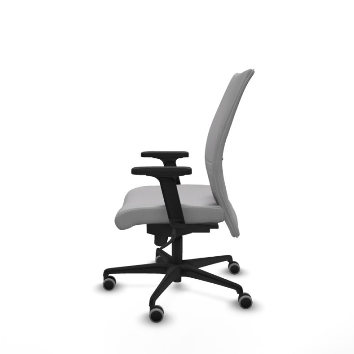 Albacete confidente sincro bali gris claro brazos 2D base nailon ruedas 65mm engomadas