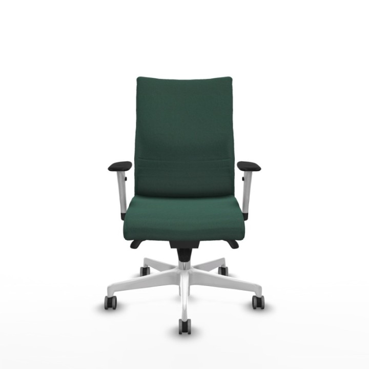 Albacete confidente sincro bali verde botella brazos 1D blancos base blanca ruedas 65mm engomadas