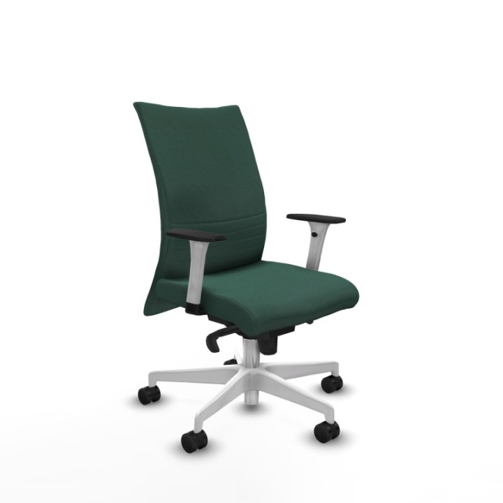 Albacete confidente sincro bali verde botella brazos 1D blancos base blanca ruedas 65 mm nailon