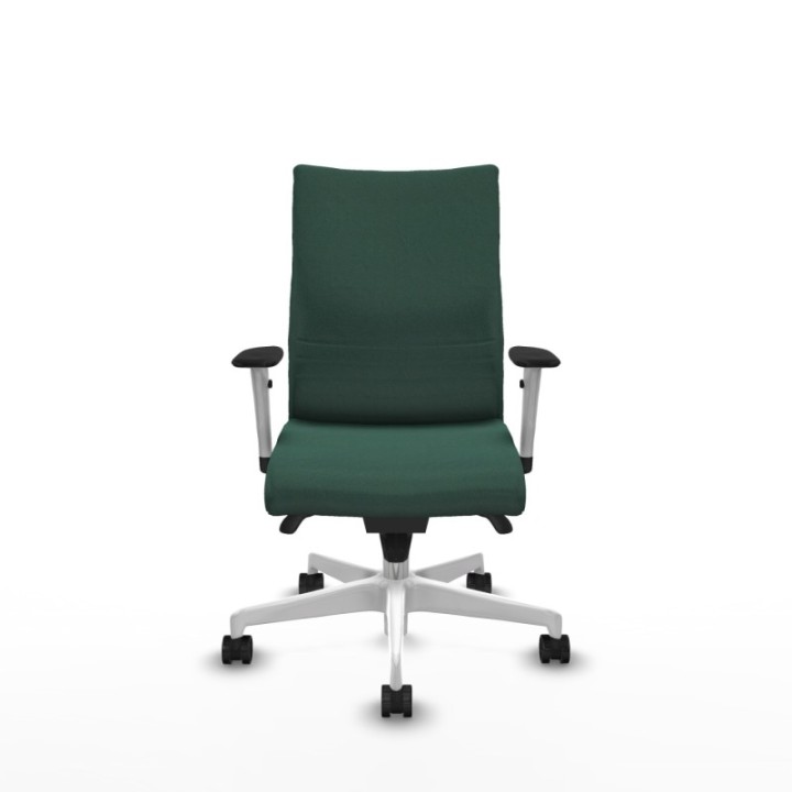 Albacete confidente sincro bali verde botella brazos 1D blancos base blanca ruedas 65 mm nailon