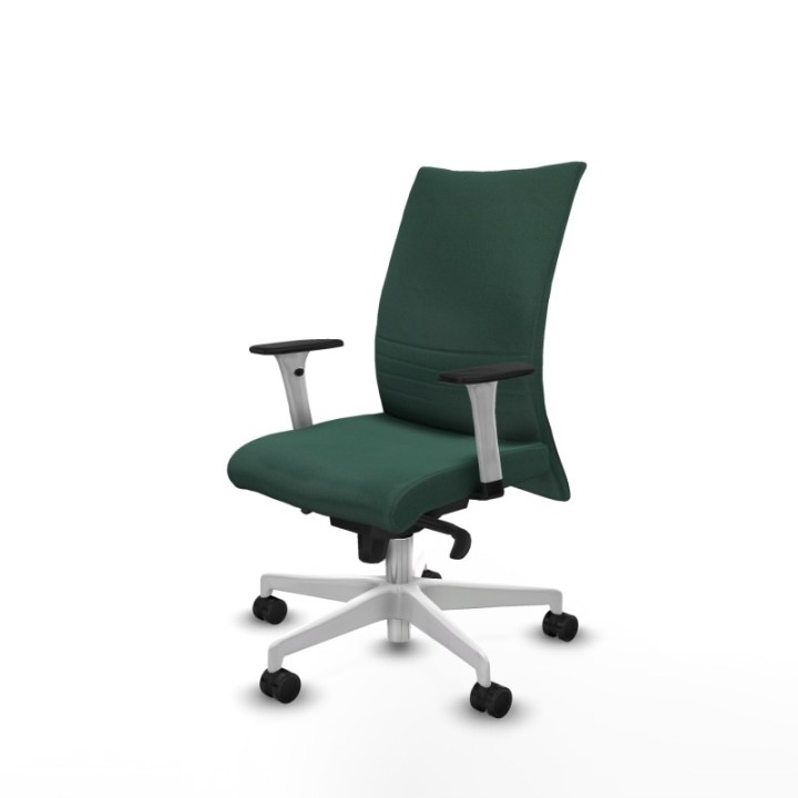 Albacete confidente sincro bali verde botella brazos 1D blancos base blanca ruedas 65 mm nailon