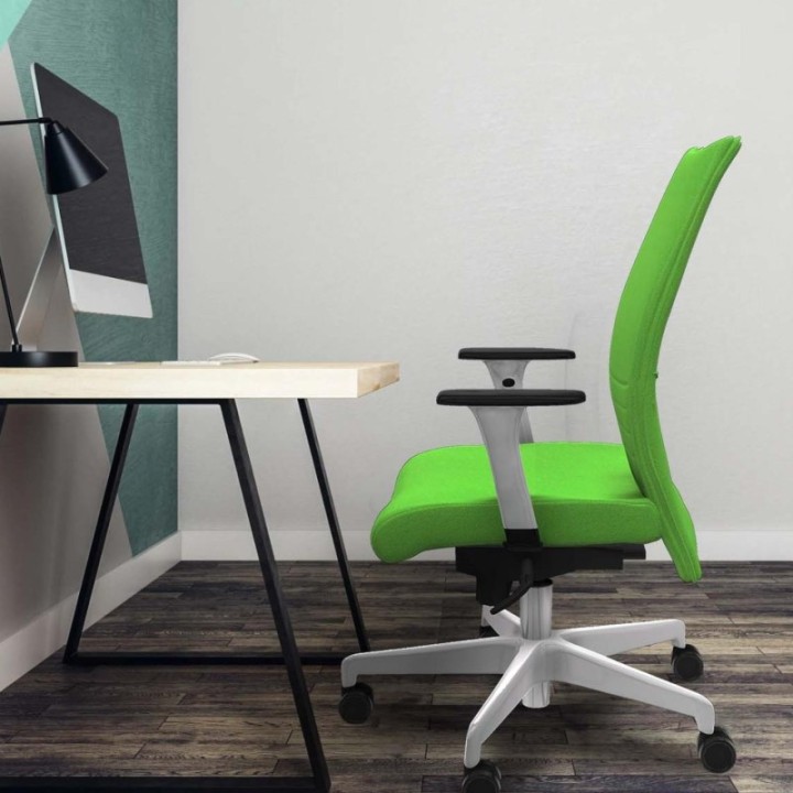 Albacete confidente sincro bali verde botella brazos 1D blancos base blanca ruedas 65 mm nailon