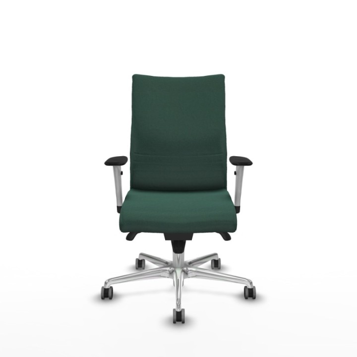 Albacete confidente sincro bali verde botella brazos 1D blancos base aluminio ruedas 65mm engomadas