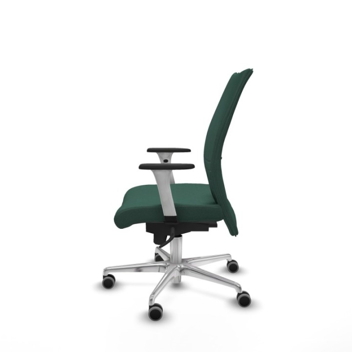 Albacete confidente sincro bali verde botella brazos 1D blancos base aluminio ruedas 65mm engomadas