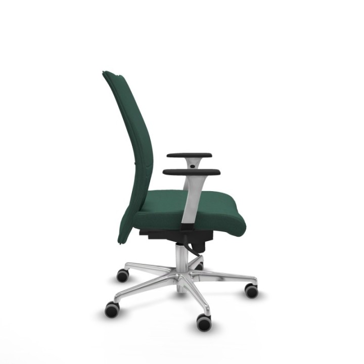 Albacete confidente sincro bali verde botella brazos 1D blancos base aluminio ruedas 65mm engomadas