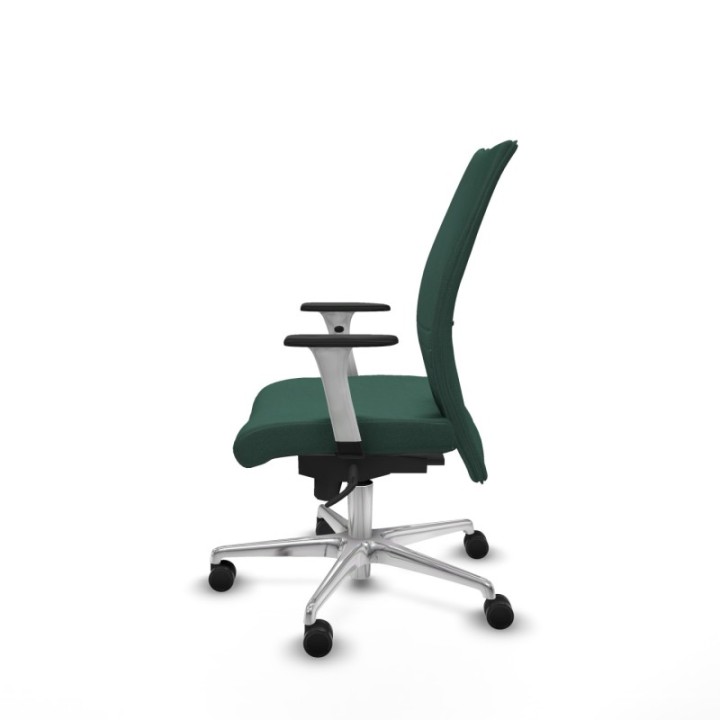 Albacete confidente sincro bali verde botella brazos 1D blancos base aluminio ruedas 65 mm nailon