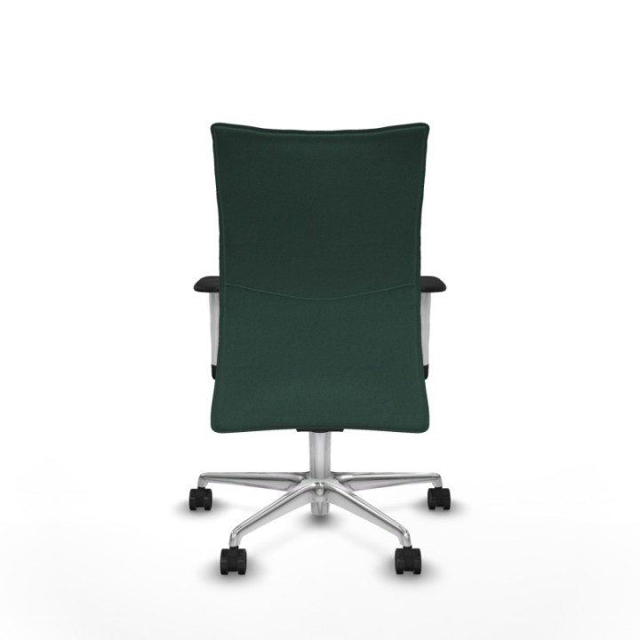 Albacete confidente sincro bali verde botella brazos 1D blancos base aluminio ruedas 65 mm nailon