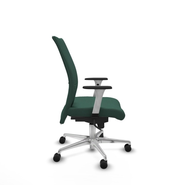 Albacete confidente sincro bali verde botella brazos 1D blancos base aluminio ruedas 65 mm nailon