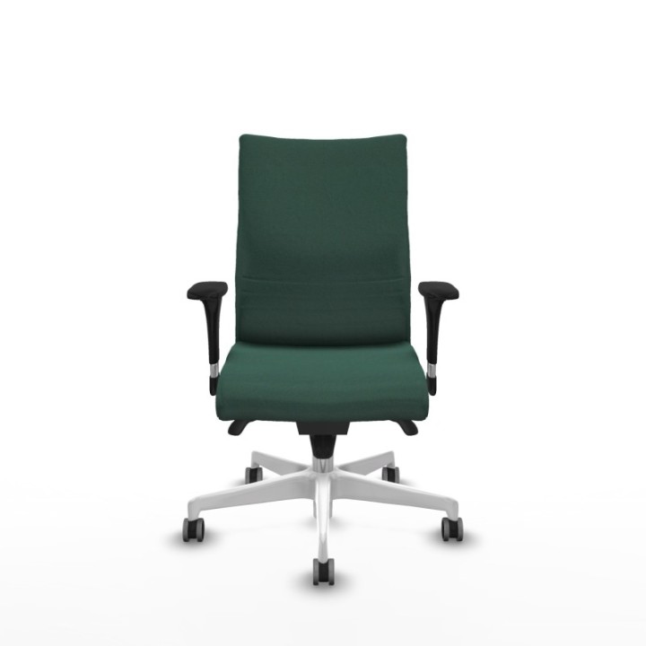 Albacete confidente sincro bali verde botella brazos 1D base blanca ruedas 65mm engomadas