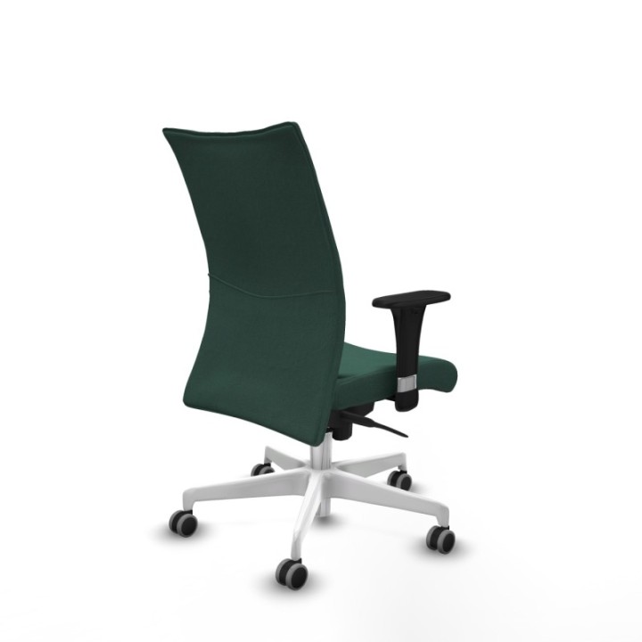 Albacete confidente sincro bali verde botella brazos 1D base blanca ruedas 65mm engomadas