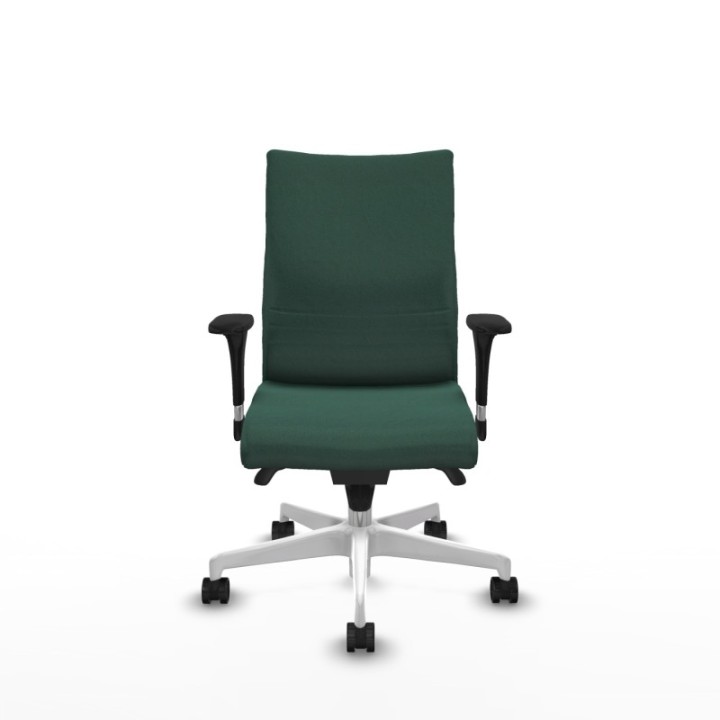 Albacete confidente sincro bali verde botella brazos 1D base blanca ruedas 65 mm nailon