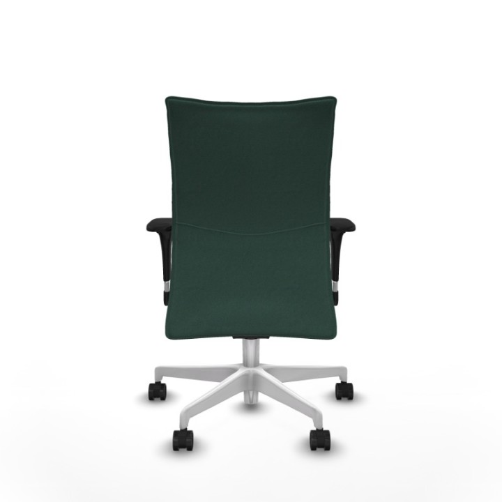 Albacete confidente sincro bali verde botella brazos 1D base blanca ruedas 65 mm nailon