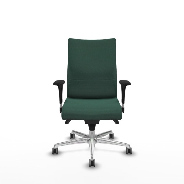 Albacete confidente sincro bali verde botella brazos 1D base aluminio ruedas 65mm engomadas