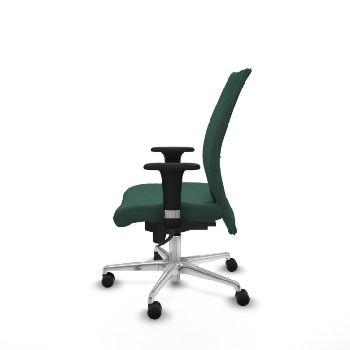 Albacete confidente sincro bali verde botella brazos 1D base aluminio ruedas 65 mm nailon