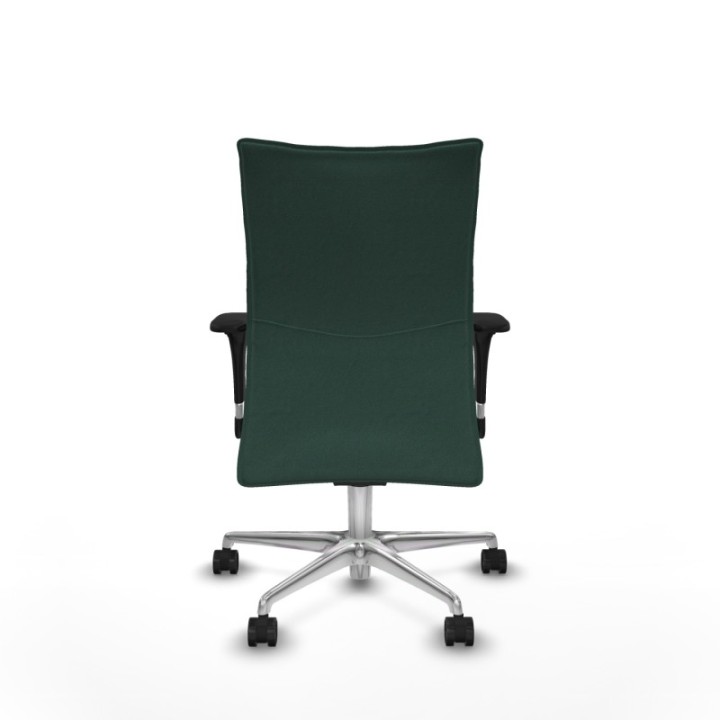 Albacete confidente sincro bali verde botella brazos 1D base aluminio ruedas 65 mm nailon