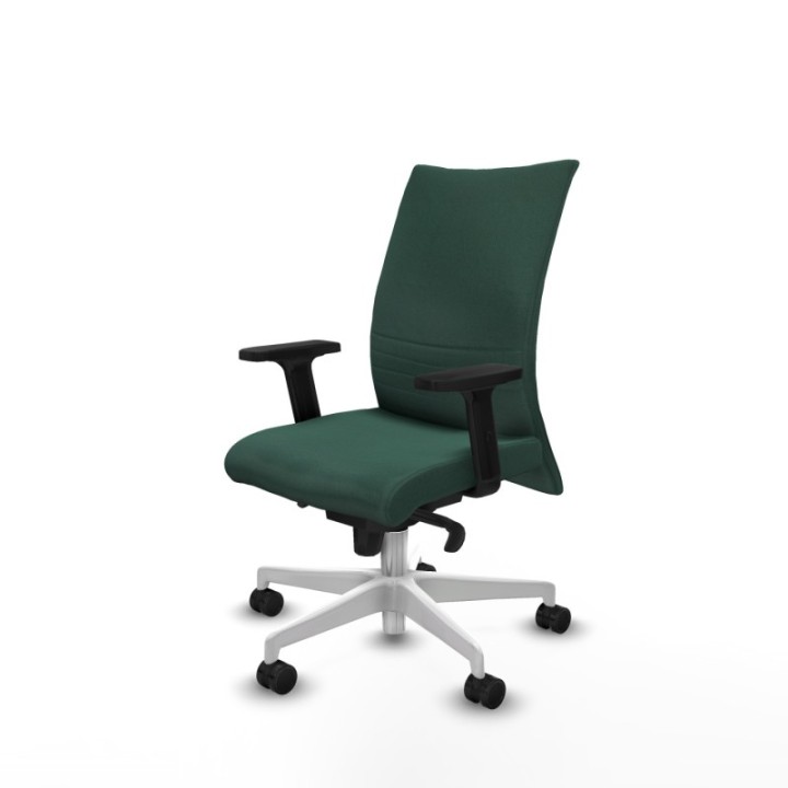 Albacete confidente sincro bali verde botella brazos 2D base blanca ruedas 65 mm nailon