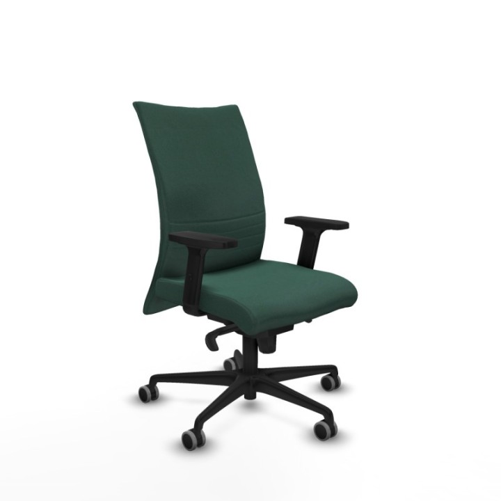 Albacete confidente sincro bali verde botella brazos 2D base nailon ruedas 65mm engomadas