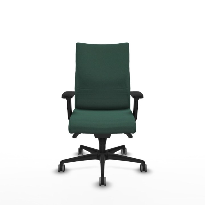 Albacete confidente sincro bali verde botella brazos 2D base nailon ruedas 65mm engomadas