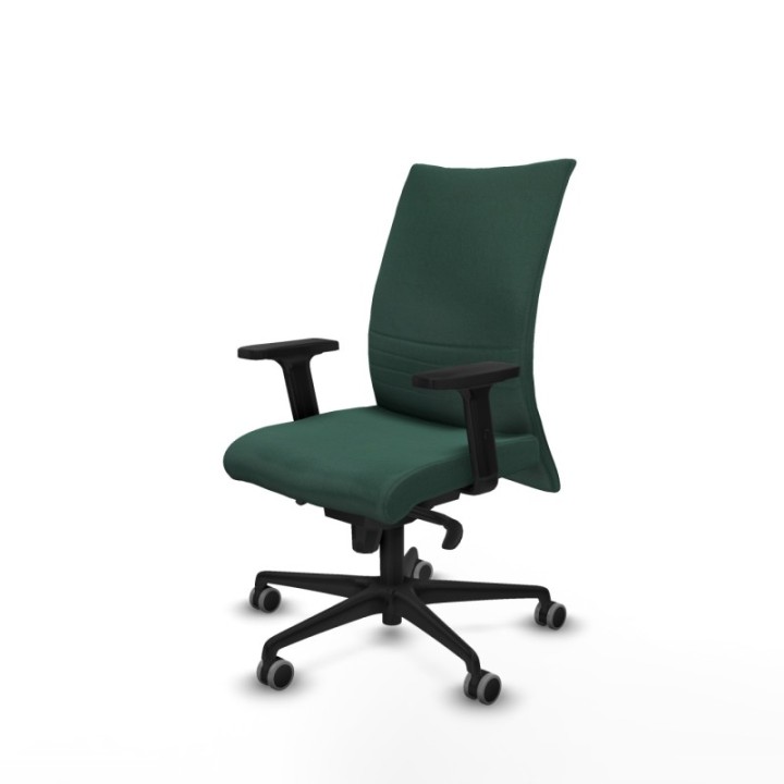 Albacete confidente sincro bali verde botella brazos 2D base nailon ruedas 65mm engomadas