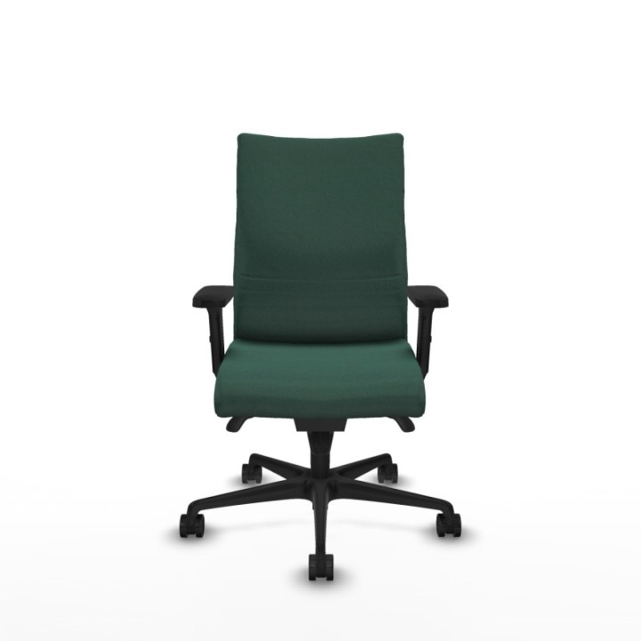 Albacete confidente sincro bali verde botella brazos 2D base nailon ruedas 65 mm nailon