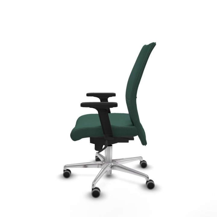 Albacete confidente sincro bali verde botella brazos 2D base aluminio ruedas 65mm engomadas