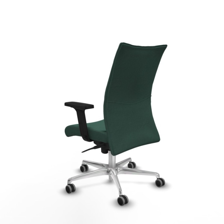 Albacete confidente sincro bali verde botella brazos 2D base aluminio ruedas 65mm engomadas