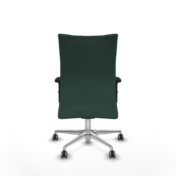 Albacete confidente sincro bali verde botella brazos 2D base aluminio ruedas 65mm engomadas