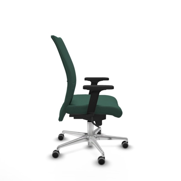 Albacete confidente sincro bali verde botella brazos 2D base aluminio ruedas 65mm engomadas