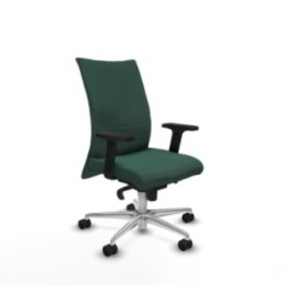 Albacete confidente sincro bali verde botella brazos 2D base aluminio ruedas 65 mm nailon