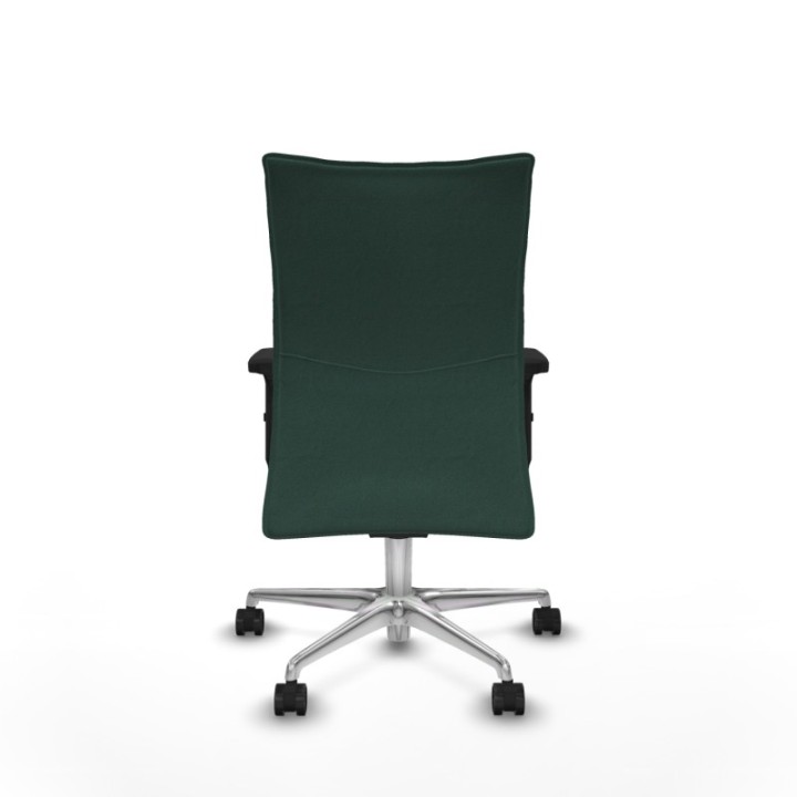 Albacete confidente sincro bali verde botella brazos 2D base aluminio ruedas 65 mm nailon