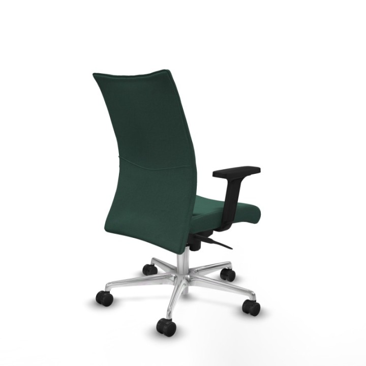 Albacete confidente sincro bali verde botella brazos 2D base aluminio ruedas 65 mm nailon