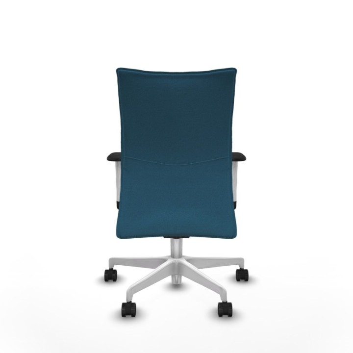 Albacete confidente sincro bali verde petroleo brazos 1D blancos base blanca ruedas 65 mm nailon