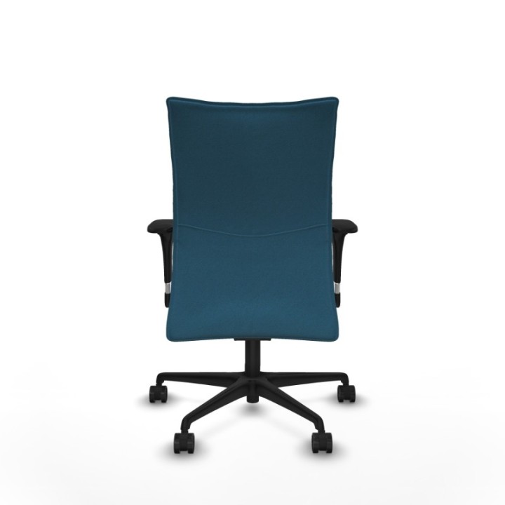 Albacete confidente sincro bali verde petroleo brazos 1D base nailon ruedas 65 mm nailon