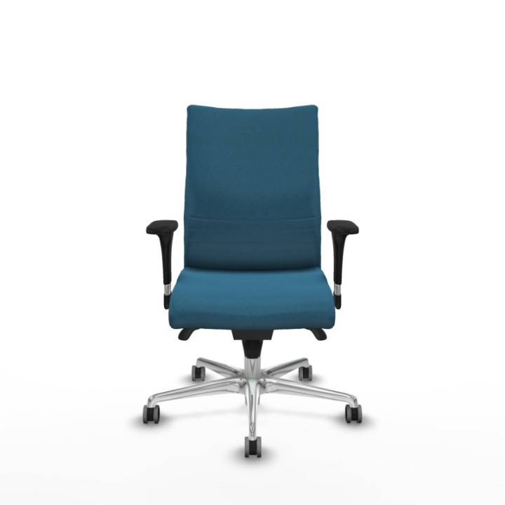 Albacete confidente sincro bali verde petroleo brazos 1D base aluminio ruedas 65mm engomadas