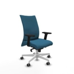 Albacete confidente sincro bali verde petroleo brazos 2D base blanca ruedas 65mm engomadas