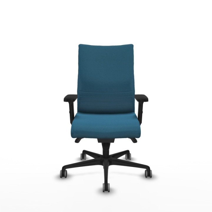 Albacete confidente sincro bali verde petroleo brazos 2D base nailon ruedas 65mm engomadas