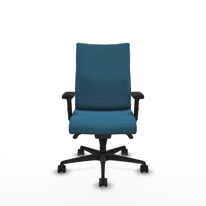 Albacete confidente sincro bali verde petroleo brazos 2D base nailon ruedas 65 mm nailon