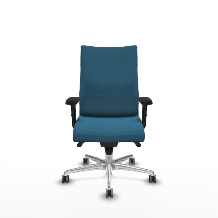 Albacete confidente sincro bali verde petroleo brazos 2D base aluminio ruedas 65mm engomadas