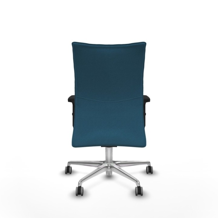 Albacete confidente sincro bali verde petroleo brazos 2D base aluminio ruedas 65mm engomadas