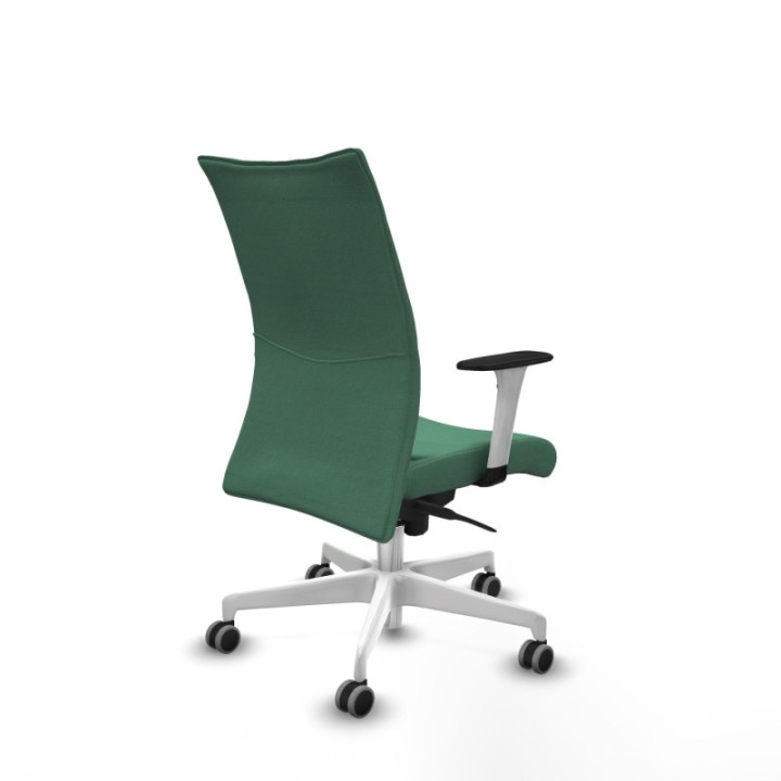 Albacete confidente sincro bali verde esmeralda brazos 1D blancos base blanca ruedas 65mm engomadas