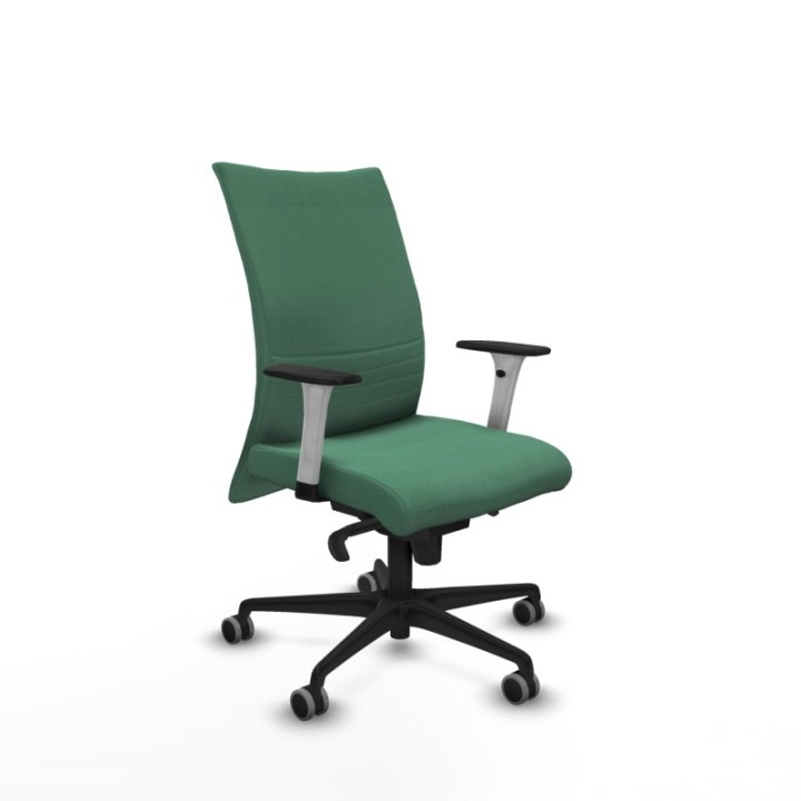 Albacete confidente sincro bali verde esmeralda brazos 1D blancos base nailon ruedas 65mm engomadas