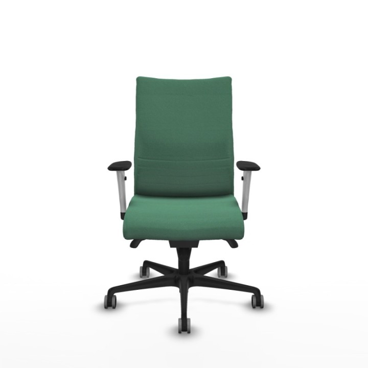 Albacete confidente sincro bali verde esmeralda brazos 1D blancos base nailon ruedas 65mm engomadas