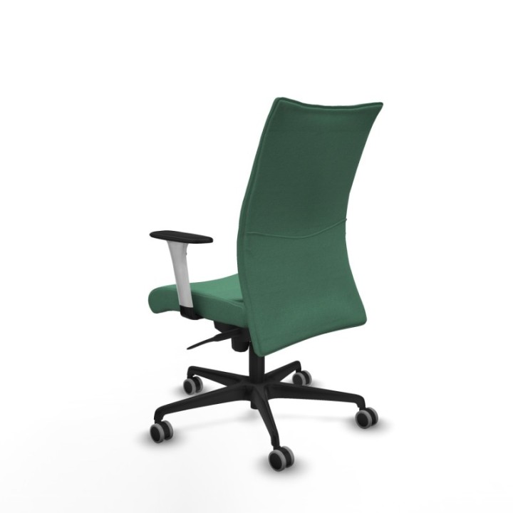 Albacete confidente sincro bali verde esmeralda brazos 1D blancos base nailon ruedas 65mm engomadas