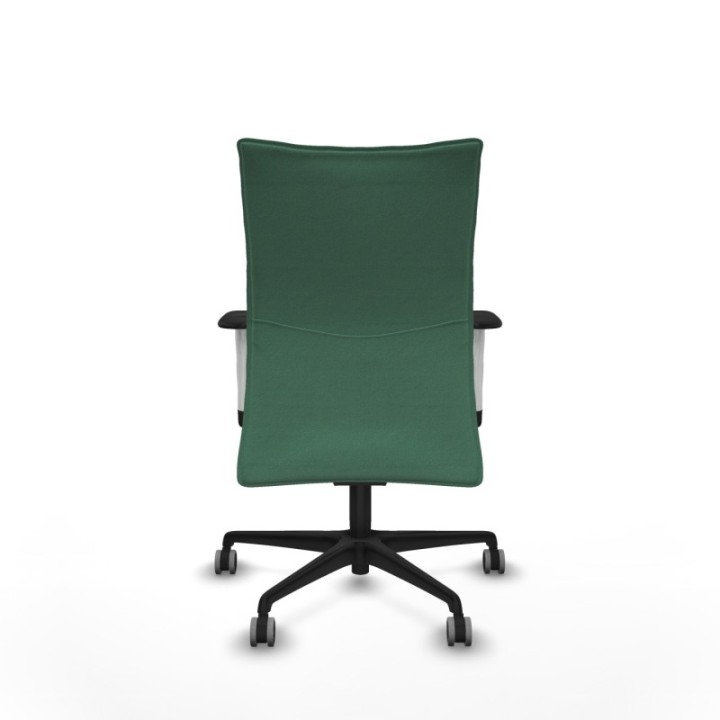 Albacete confidente sincro bali verde esmeralda brazos 1D blancos base nailon ruedas 65mm engomadas