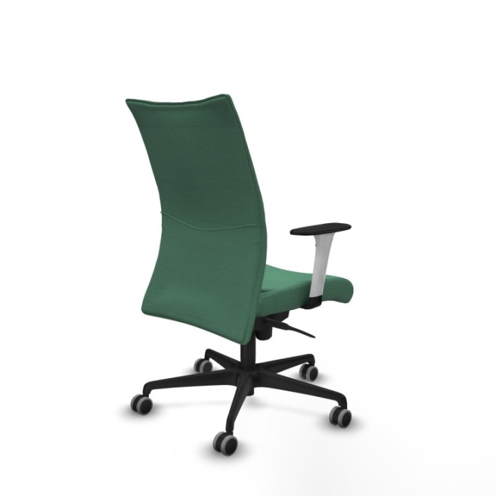 Albacete confidente sincro bali verde esmeralda brazos 1D blancos base nailon ruedas 65mm engomadas