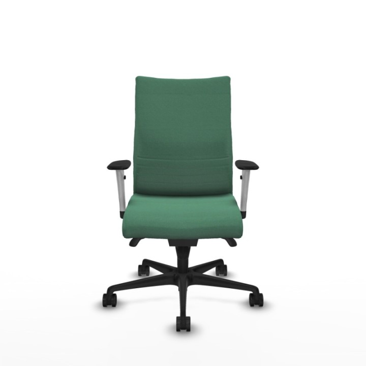 Albacete confidente sincro bali verde esmeralda brazos 1D blancos base nailon ruedas 65 mm nailon