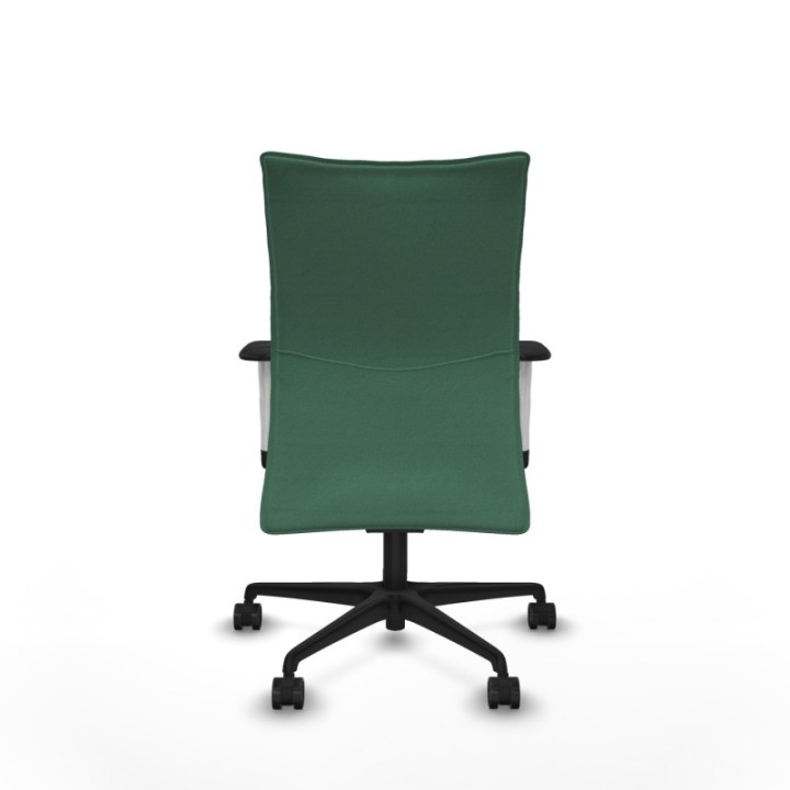 Albacete confidente sincro bali verde esmeralda brazos 1D blancos base nailon ruedas 65 mm nailon