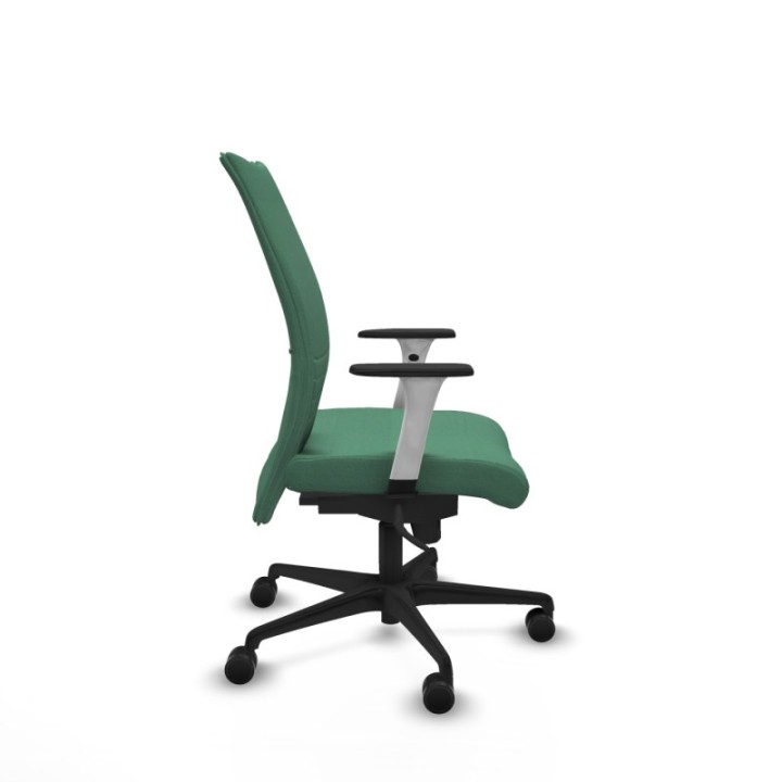 Albacete confidente sincro bali verde esmeralda brazos 1D blancos base nailon ruedas 65 mm nailon