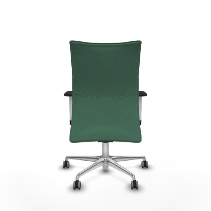 Albacete confidente sincro bali verde esmeralda brazos 1D blancos base aluminio ruedas 65mm engomadas