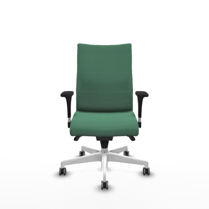 Albacete confidente sincro bali verde esmeralda brazos 1D base blanca ruedas 65mm engomadas